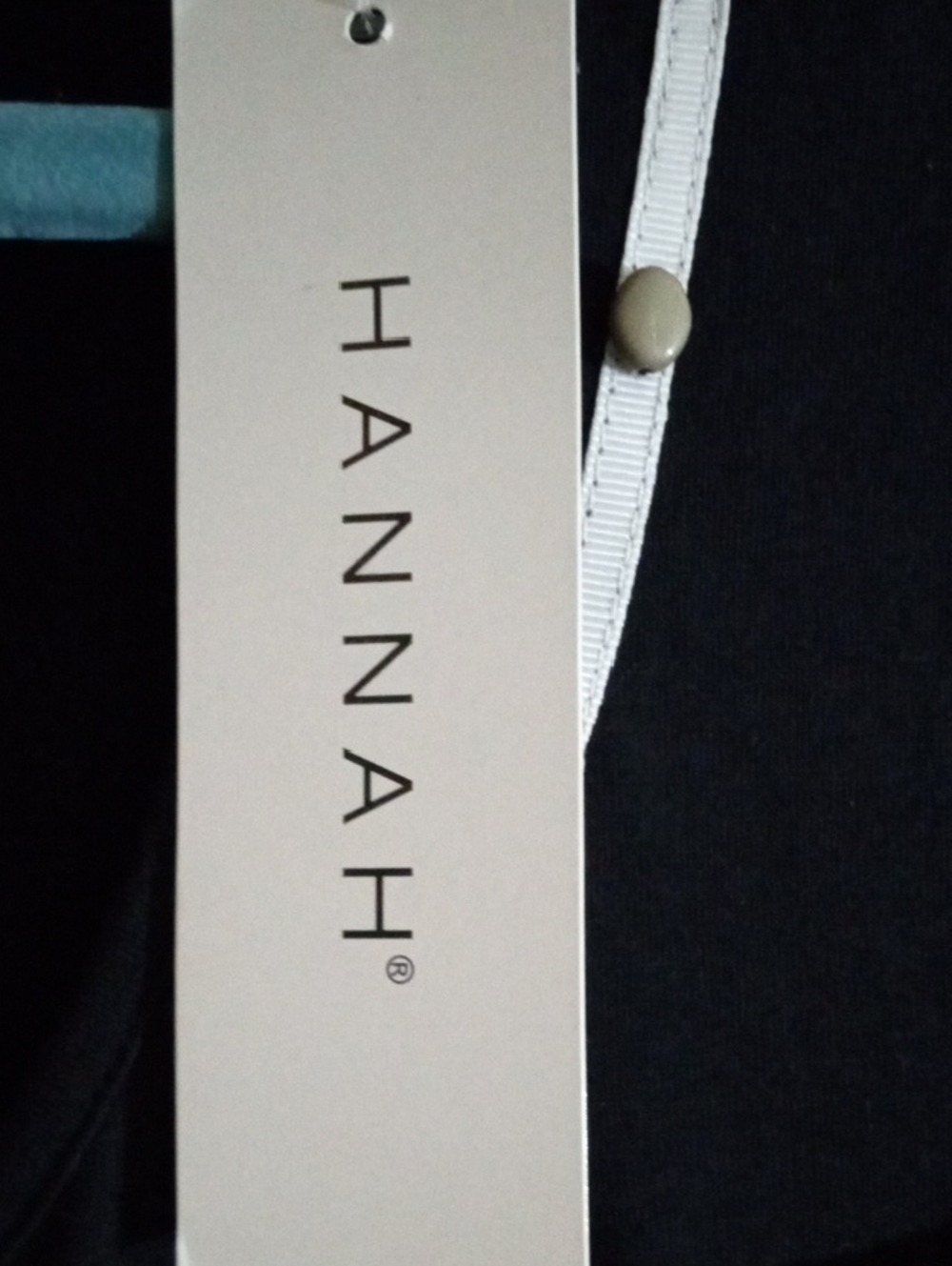 Hannah Black Short-Sleeve Tee with White & Silver Bead Embellishment Size XL NWT - Picture 5 of 8